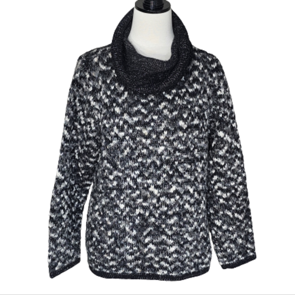Liz Claiborne black wool turtleneck sweater Women's size extra large XL